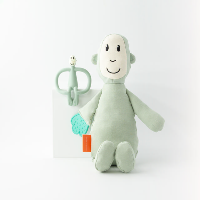 Matchstick Monkey peluches pour la dentition menthe