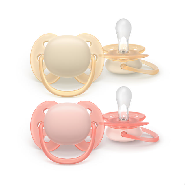 Sucette +0m Soft rose/beige