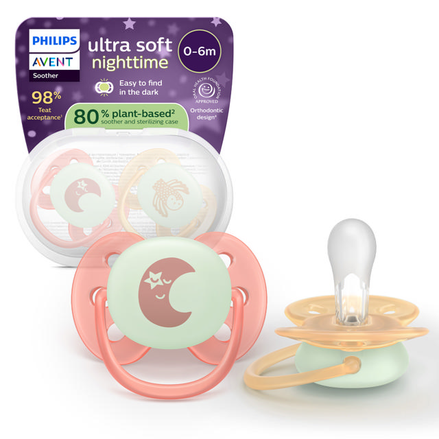 Sucette +0m Soft night terracotta/pêche